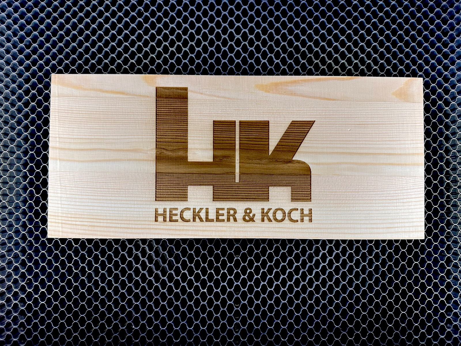 HK Heckler & Koch Pistol Gun Rifle Wood Sign 12x5 US MADE 🇺🇸
