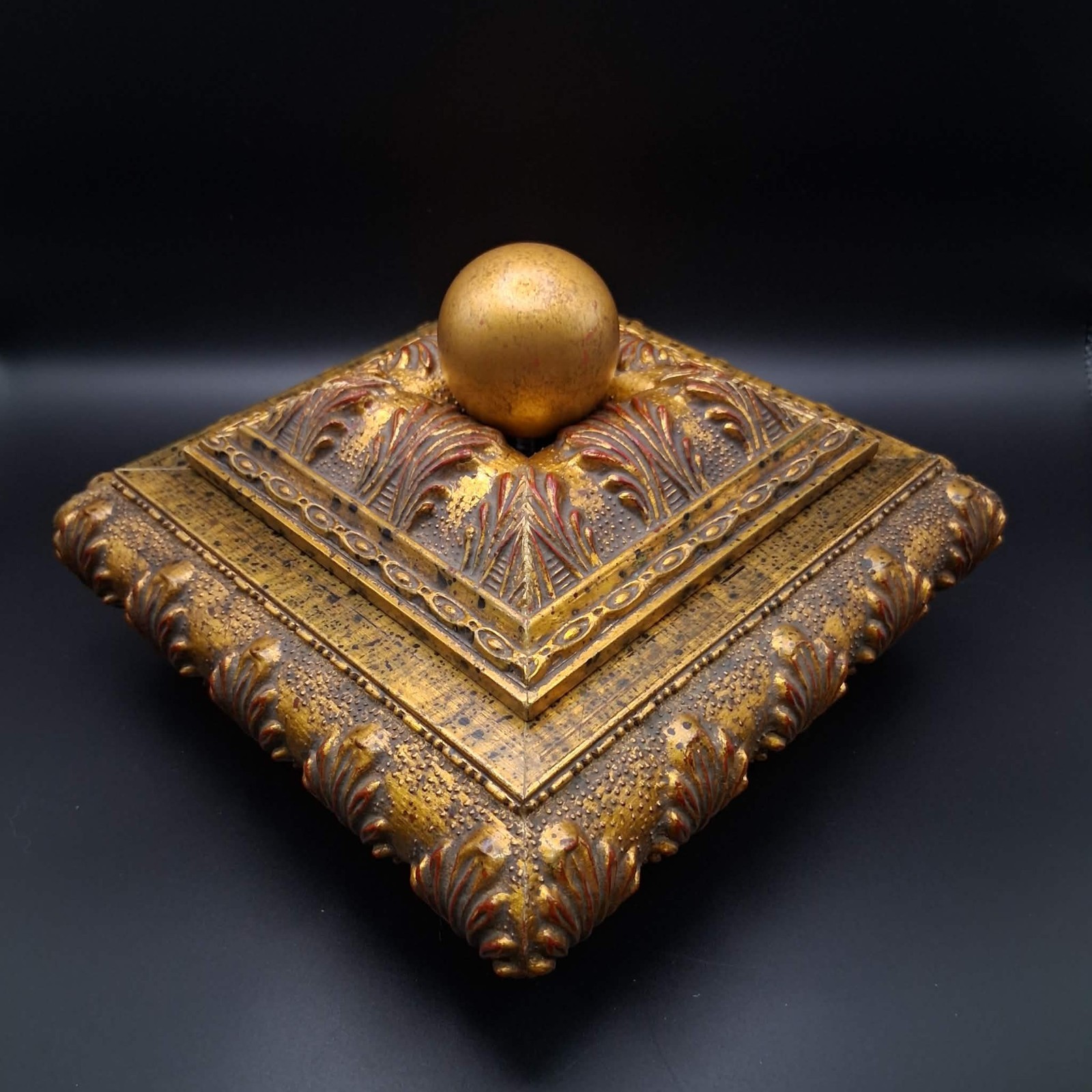 Gorgeous Vintage Style Gold Gilt Trinket / Jewelry Box 7 in Gorgeous Vintage Style Gold Gilt Trinket / Jewelry Box 7 in