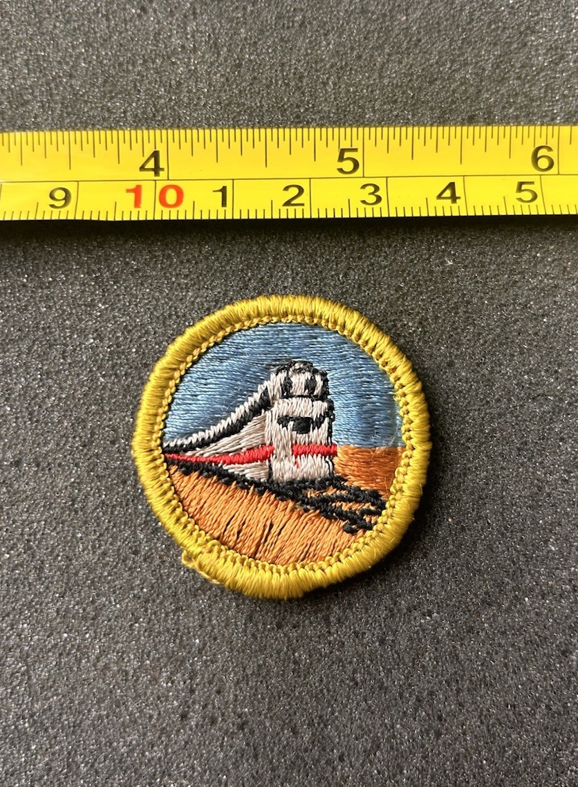 Vintage Boy Scouts of America (BSA) Railroading Merit Badge Cloth Back Patch