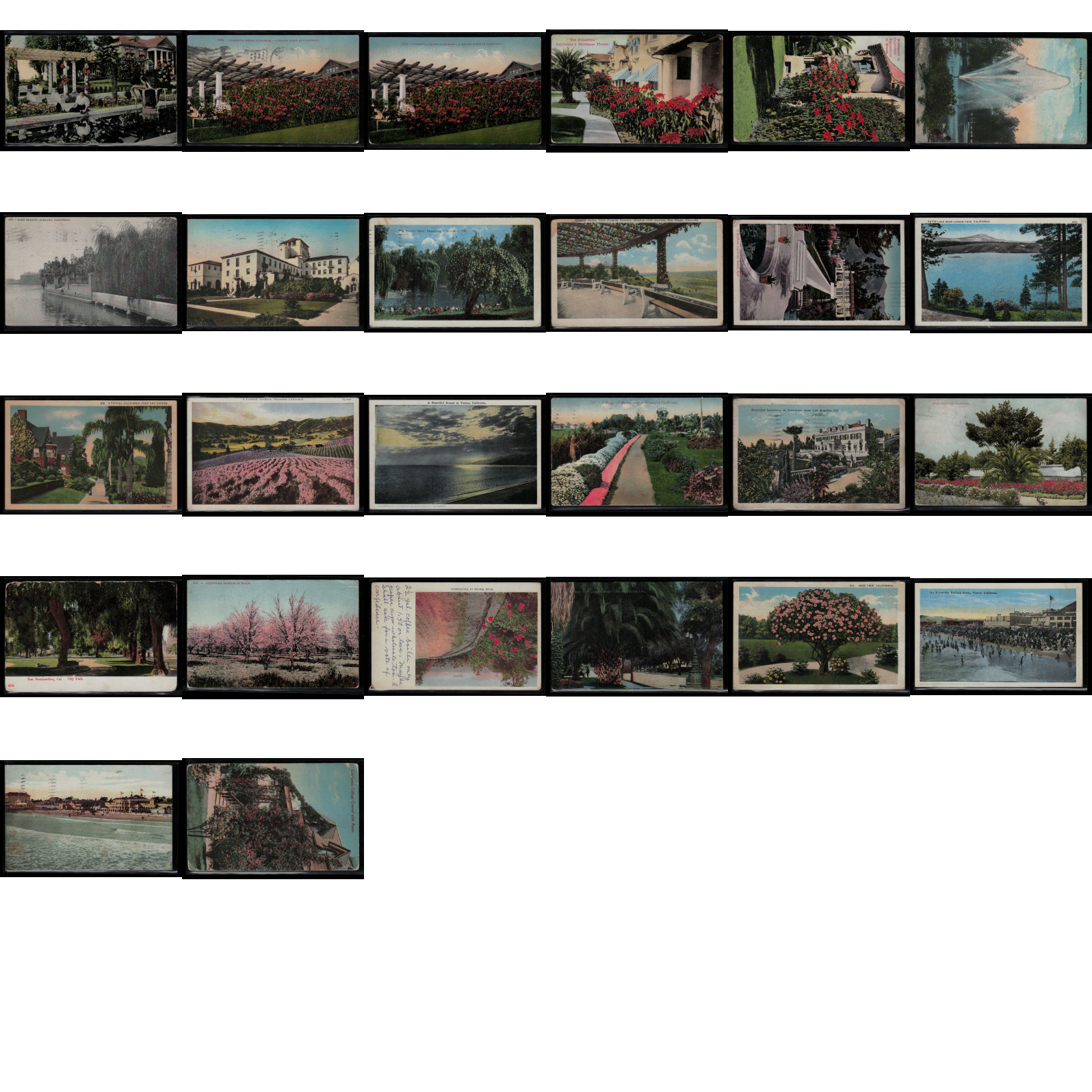 Vintage California Postcard Lot of 26 Linen & Pre-Linen Mixed Views