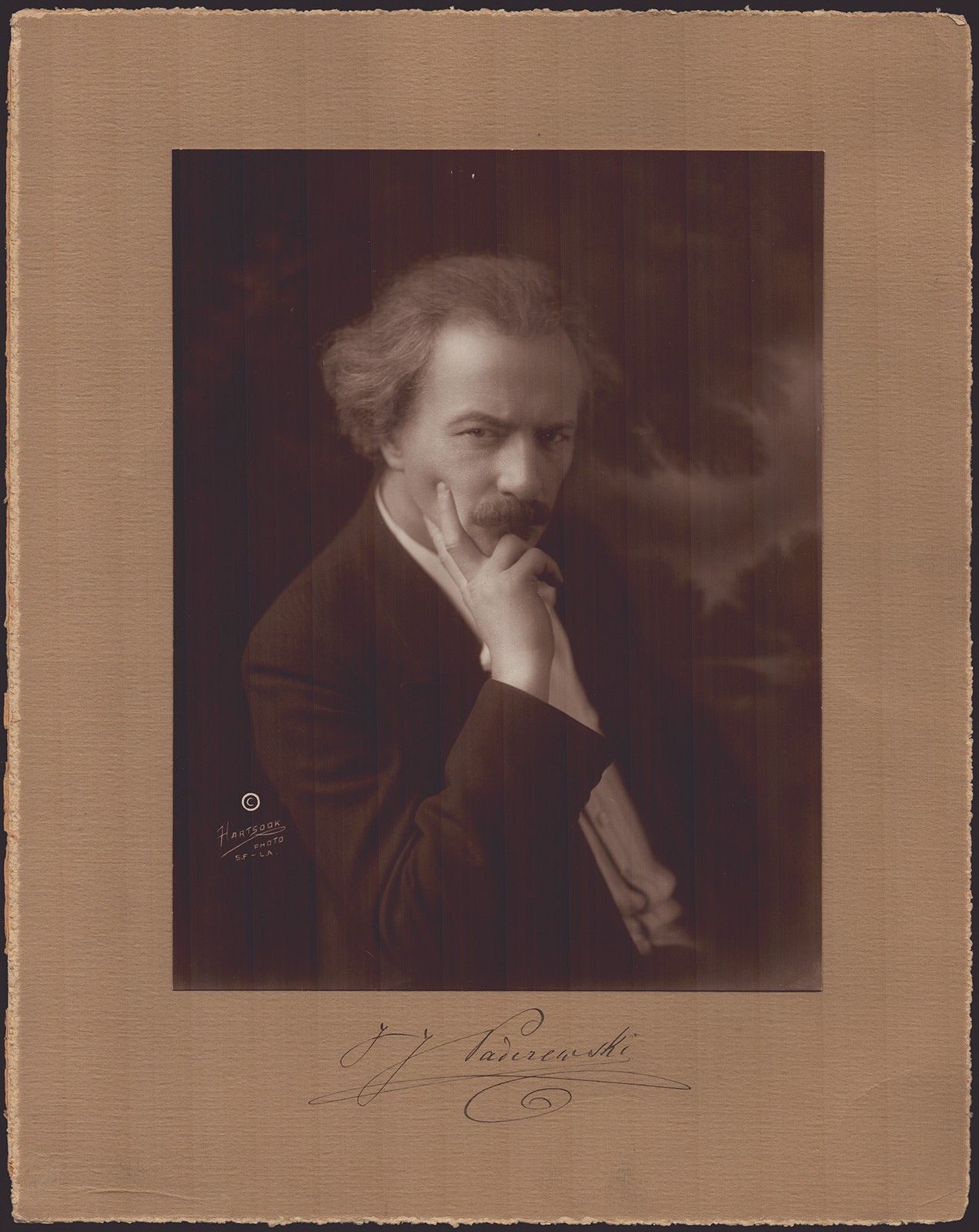 IGNACY JAN PADEREWSKI - PHOTOGRAPH MOUNT SIGNED