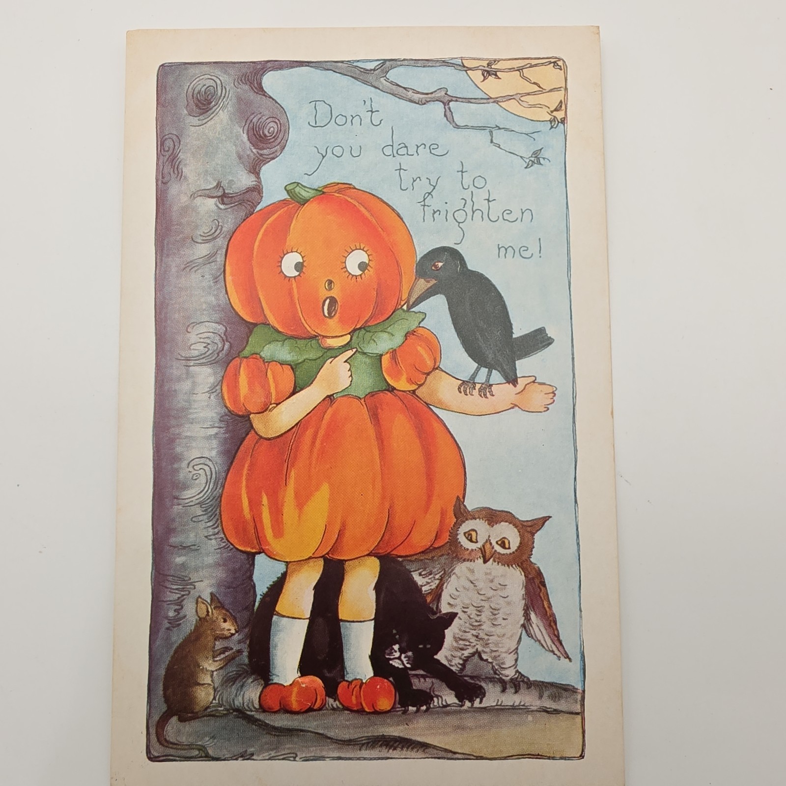 ANTIQUE WHITNEY PUB HALLOWEEN POSTCARD unposted EMBOSSED KIDNICK