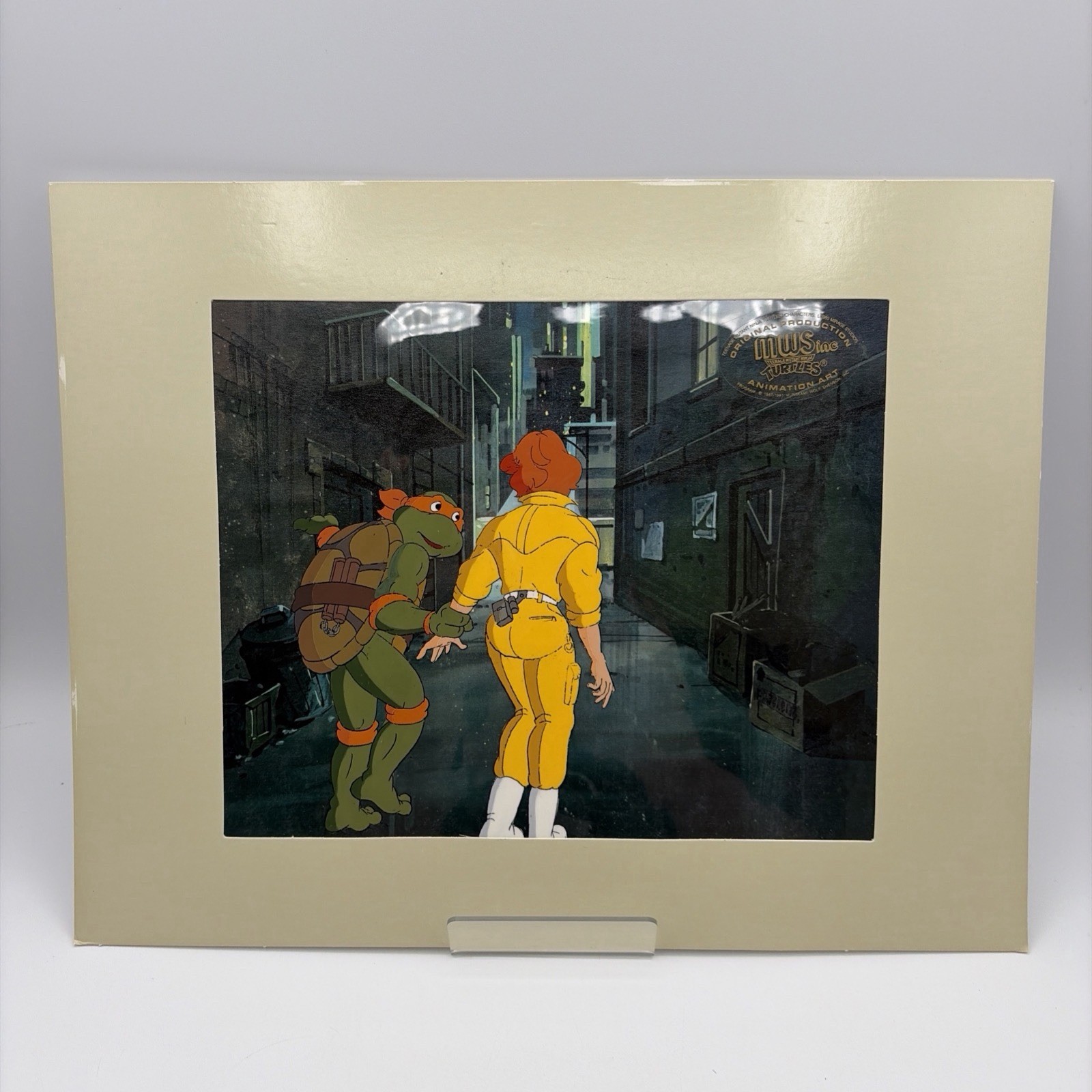 VTG 1985 Teenage Mutant Ninja Turtles TMNT Animation CEL April Michelangelo