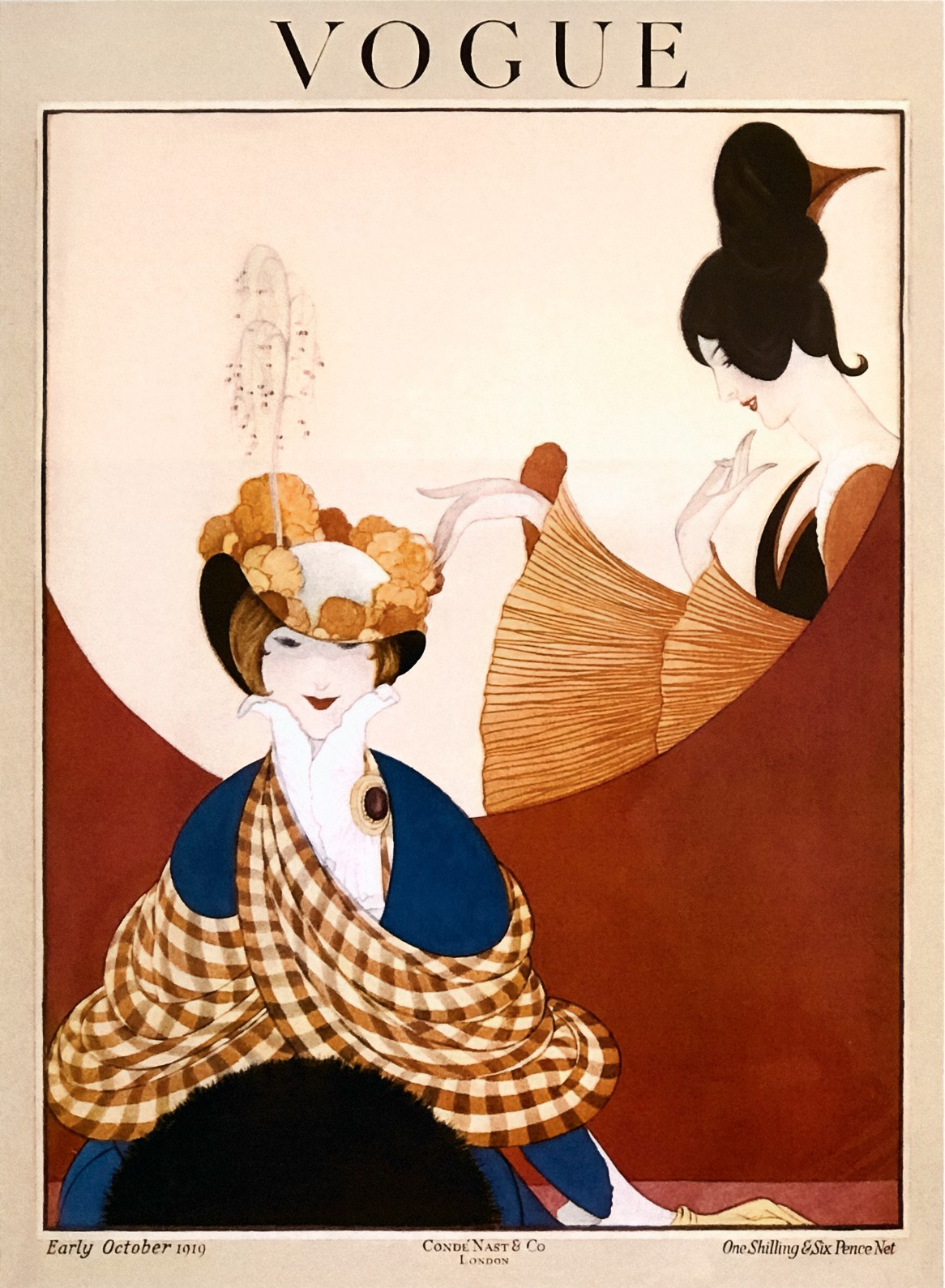Vogue Magazine Cover Art c1910s Poster - 24x36” RARE Reprint 🤯💯