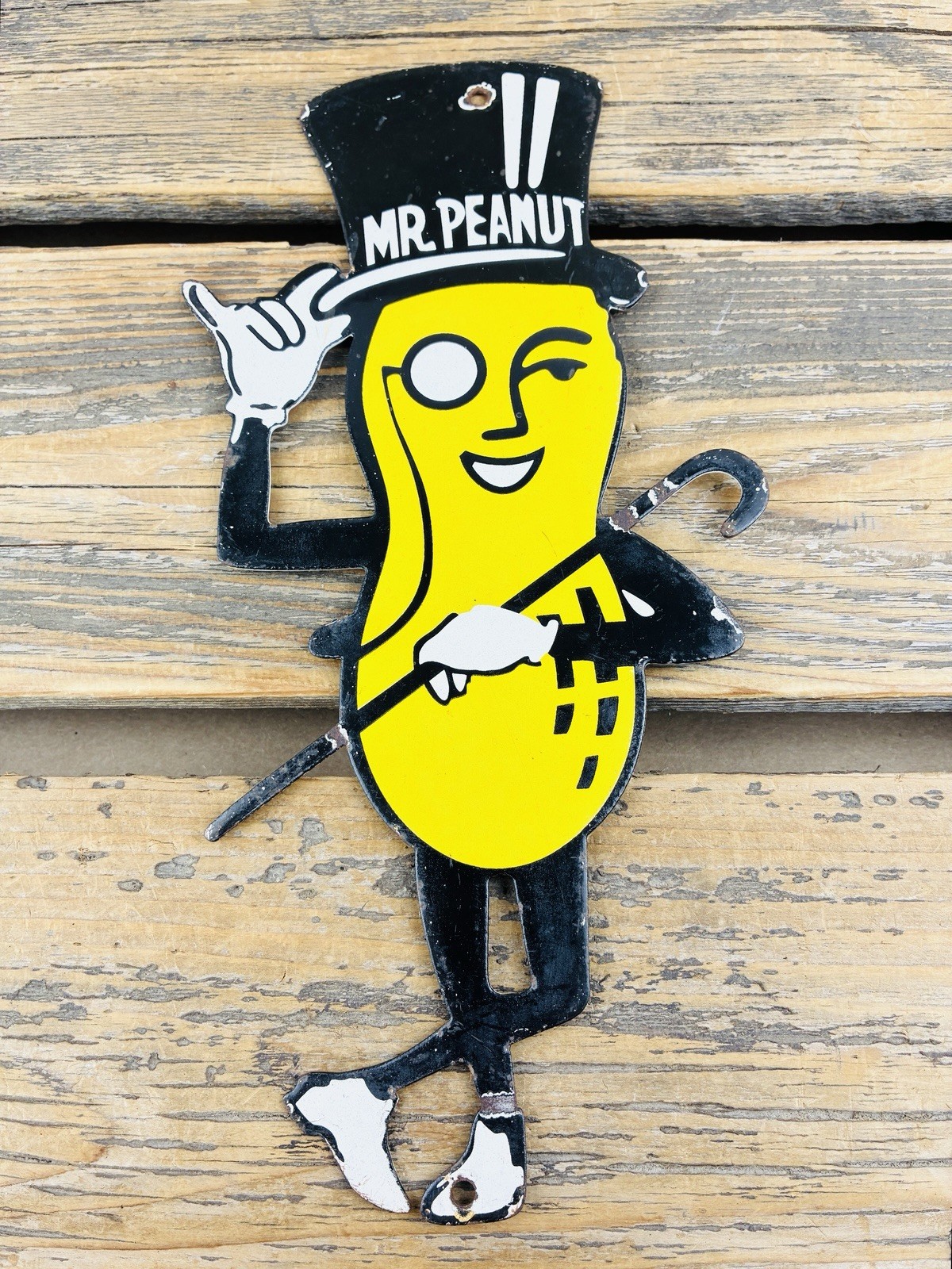 VINTAGE PLANTERS MR. PEANUT 12x6