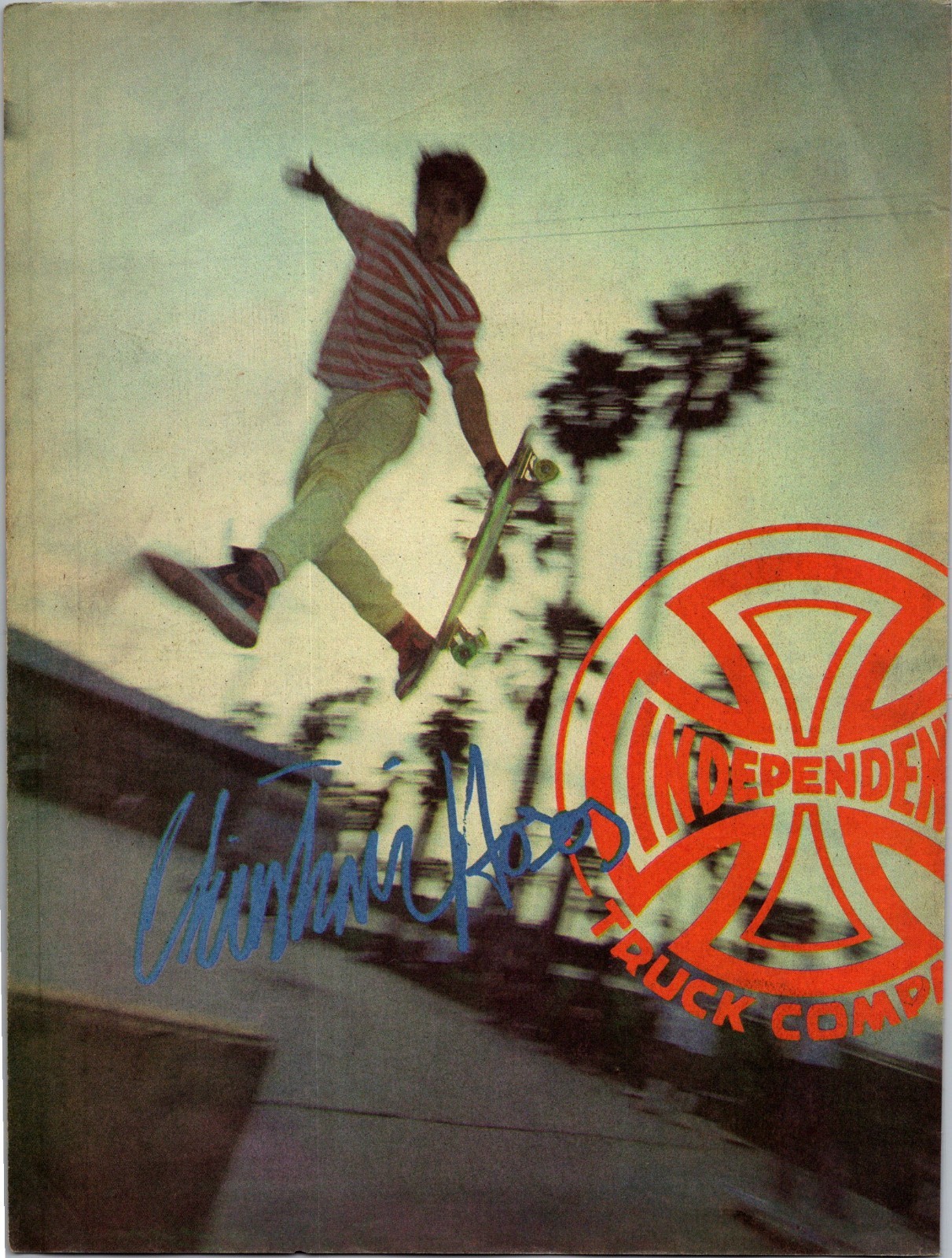 1986 • Christian Hosoi Independent Trucks Print Ad • 1980s RARE Skateboard DA-45