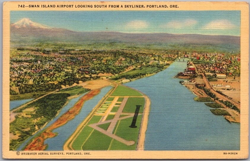 Vintage 1941 PORTLAND, Oregon Linen Postcard \