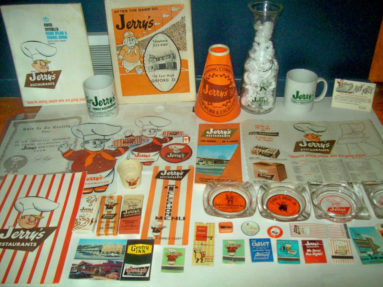 Vintage Jerry's Restaurants Collection - 1950s to 1980s, 35+ Items, Many Rare
