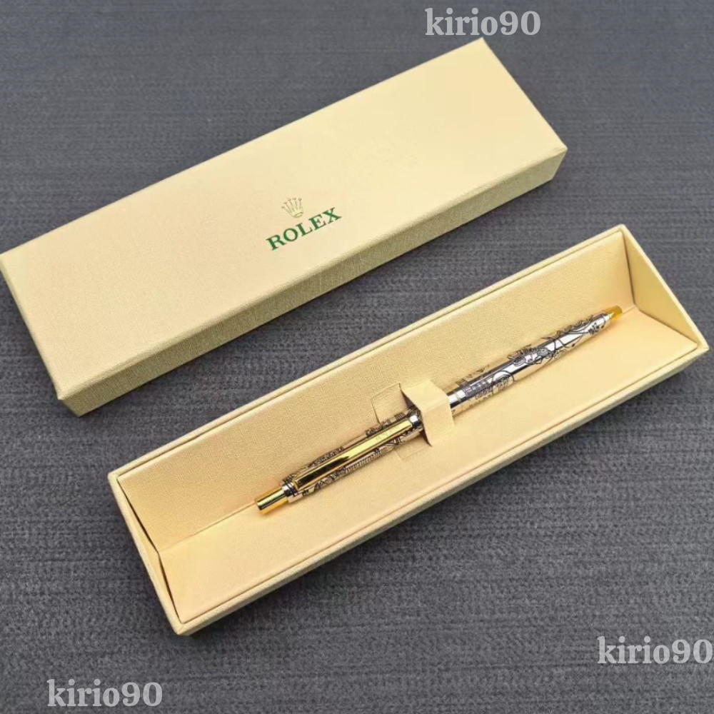 HOT ROLEX Vintage Collectible Ballpoint Pen Silver Gold Luxury New With box Rare