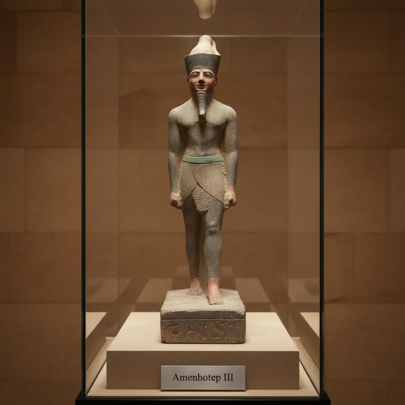Authentic Ancient Egyptian Antique Rare Statue of Amenhotep III Figurine BC