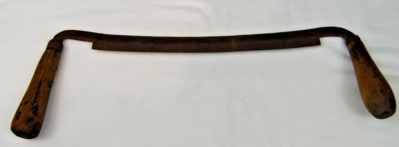 Vintage Drawknife Woodworking Tool 16” Dual Handle Draw Knife Antique -Imperfect