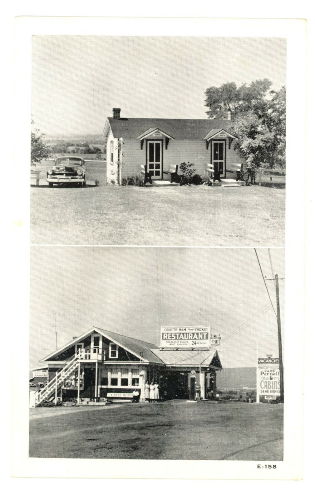 Camp Parnell PA Restaurant Cabins Lincoln Hwy US 30 Chrome Postcard Unused