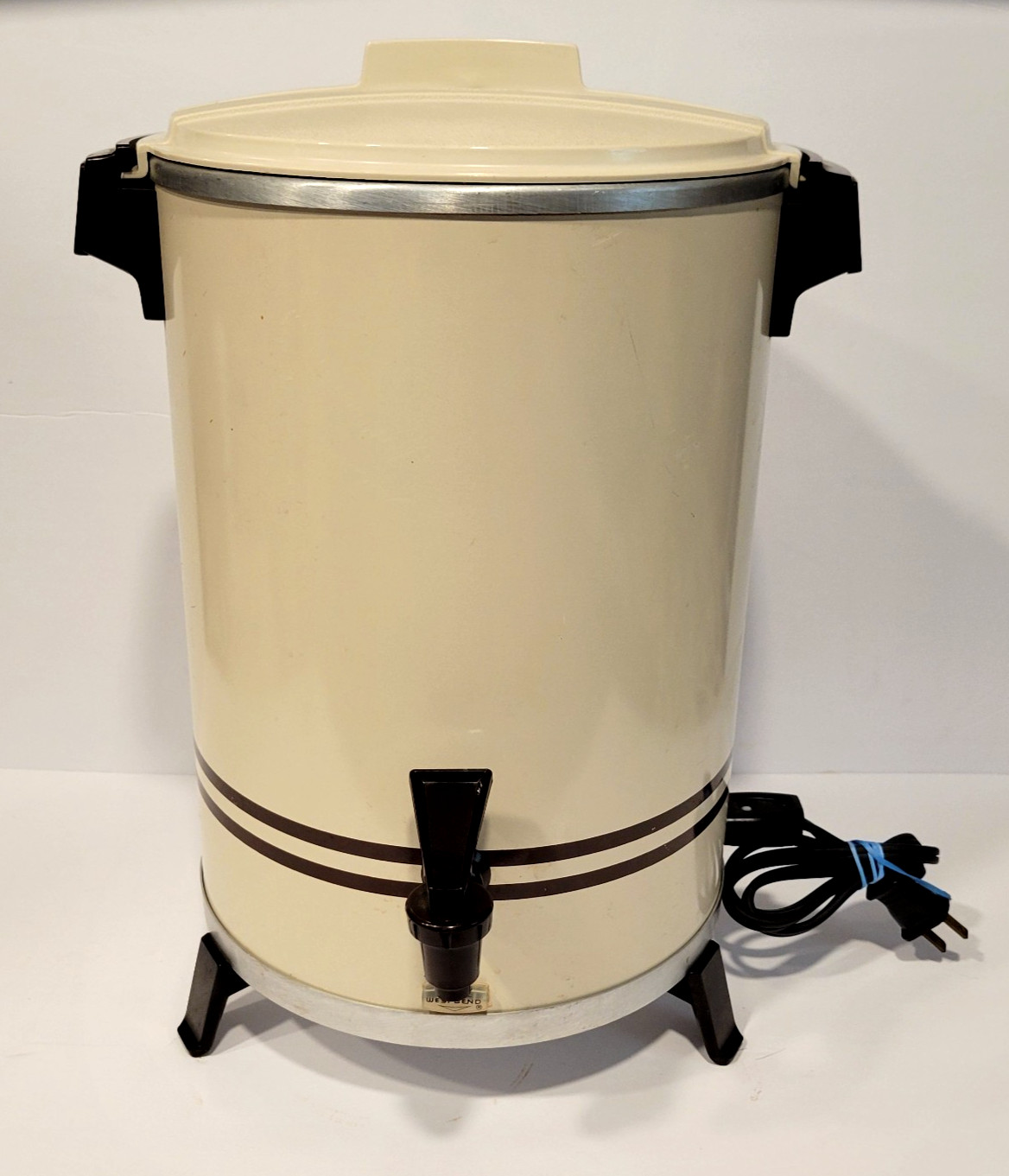 Vintage West Bend Coffee Urn  30 Cup Model 57130 Percolator Almond