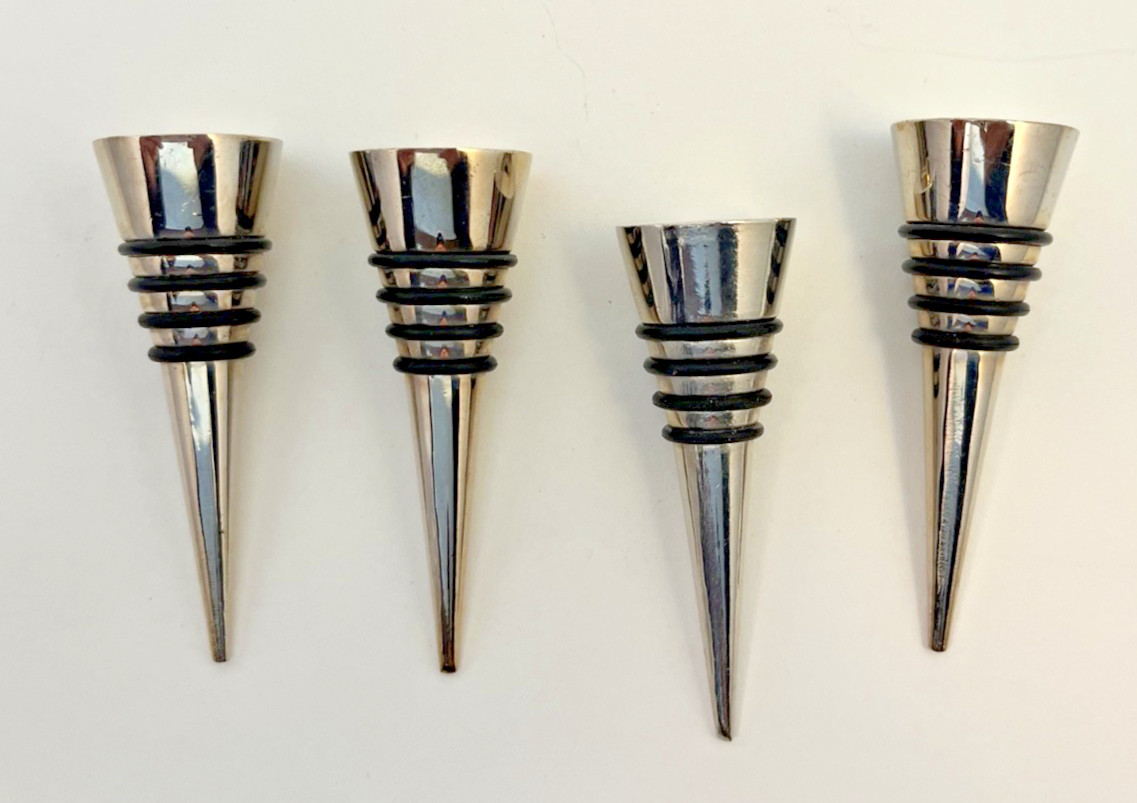 4 Chrome Wine / Bottle Stopper BLANKS