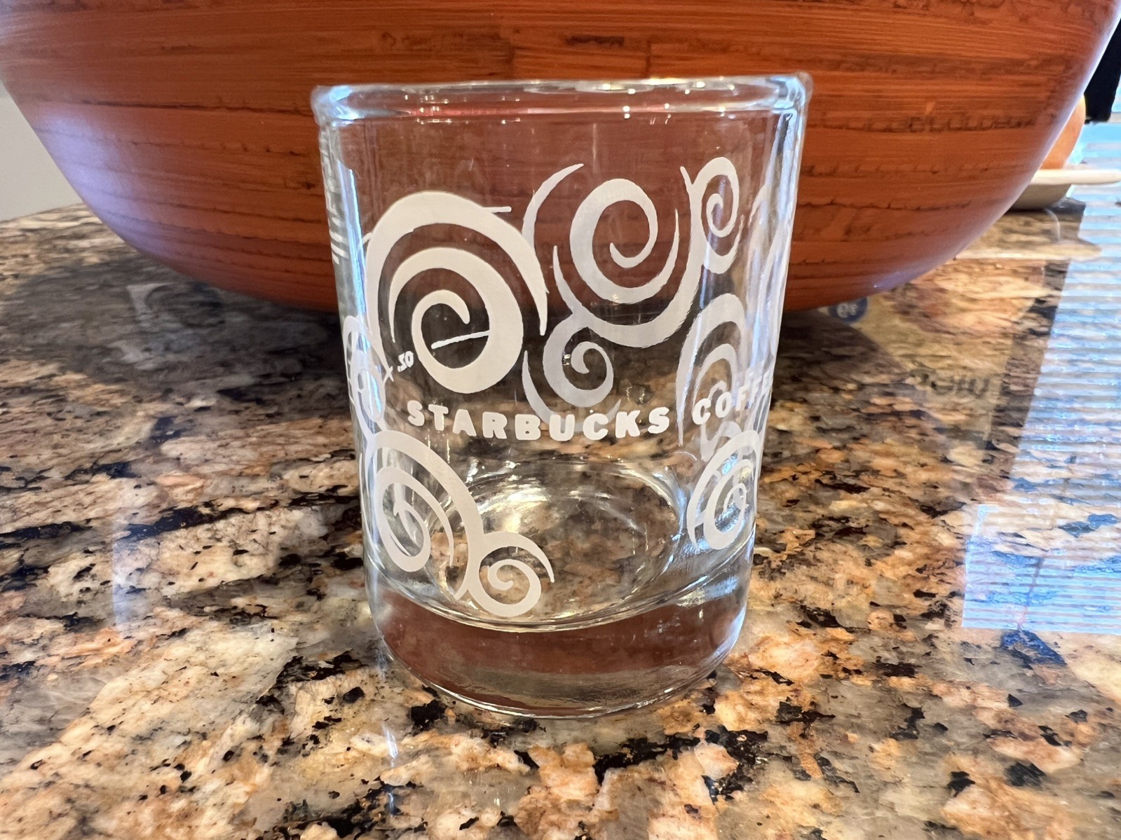Starbucks Coffee Aroma Swirl Espresso Shot Glass 1 and 2 Oz Measuring Cup Glass 