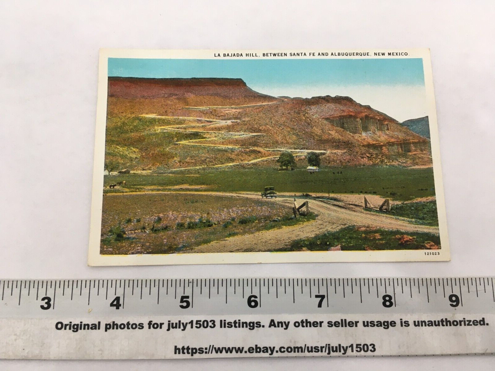 Vintage La Bajada Hill Between Santa Fe Albuquerque NM Postcard - Unposted