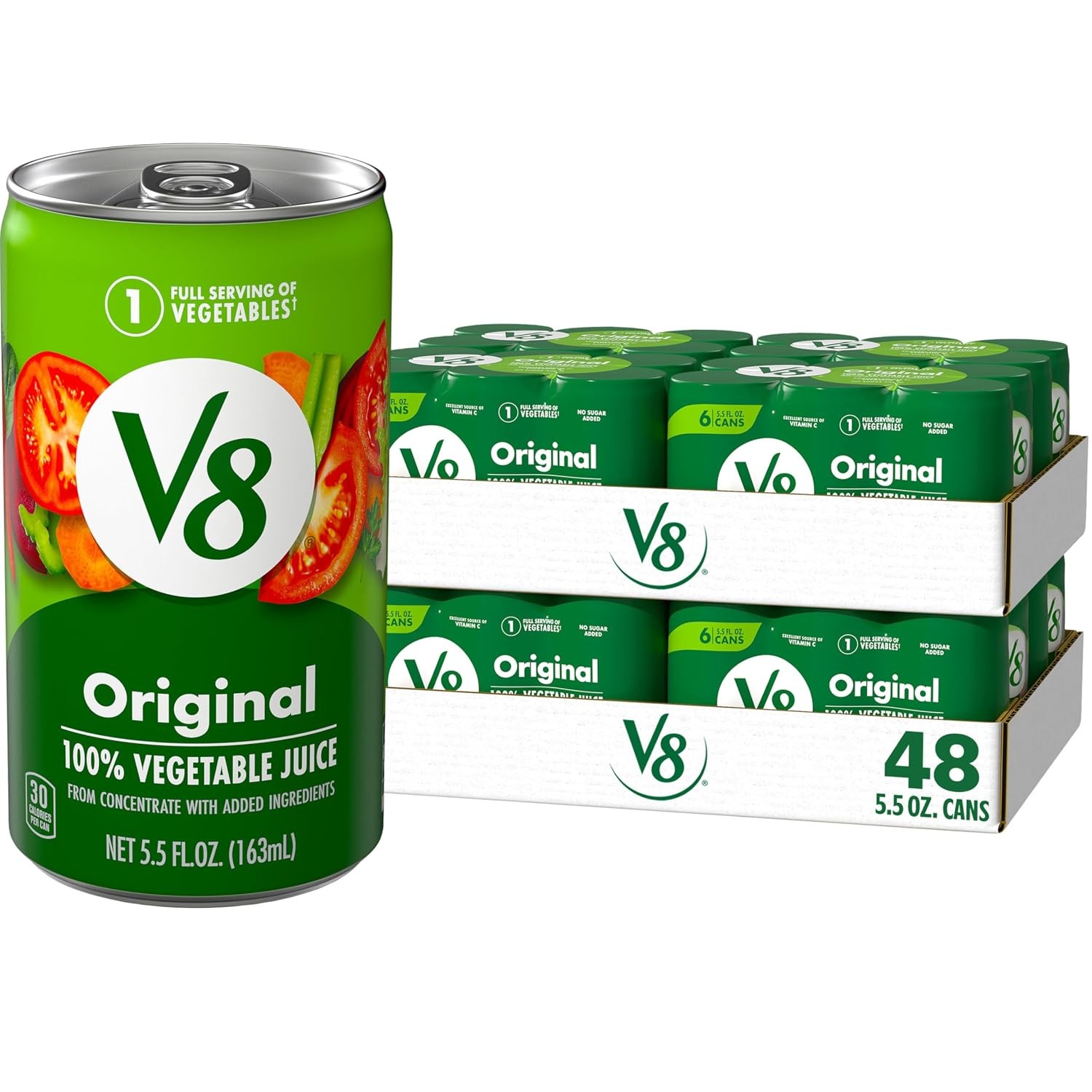 V8 Original 100% Vegetable Juice, 11.5 fl oz Can (24 Pack) V8 Original 100% Vegetable Juice, 11.5 fl oz Can (24 Pack)