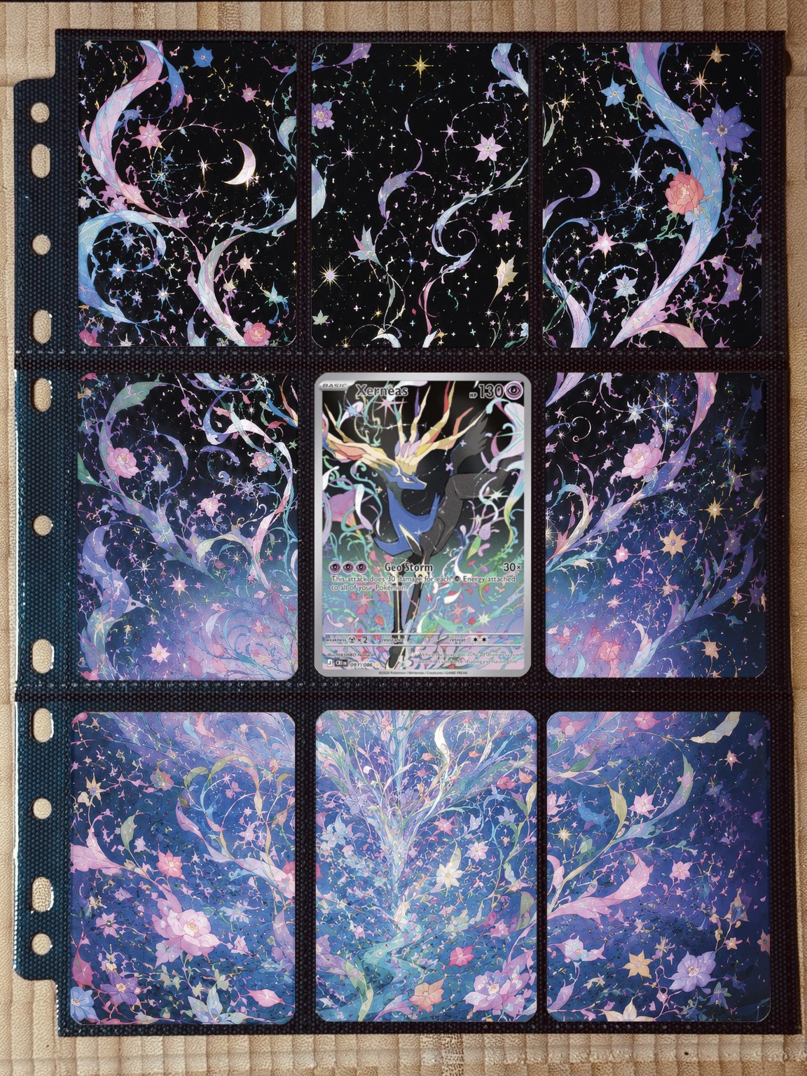 Pokémon Xerneas 091/086 Extended Art Binder Insert | 3x3 9-Pocket