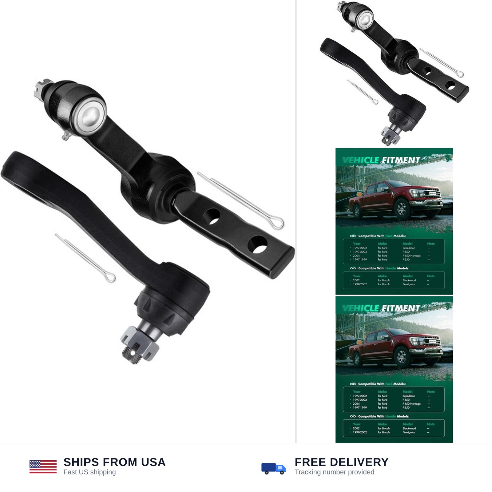SCITOO 2pcs Steering Pitman Arm Idler Arm fit for Ford for F-150 for Expediti... SCITOO 2pcs Steering Pitman Arm Idler Arm fit for Ford for F-150 for Expediti...