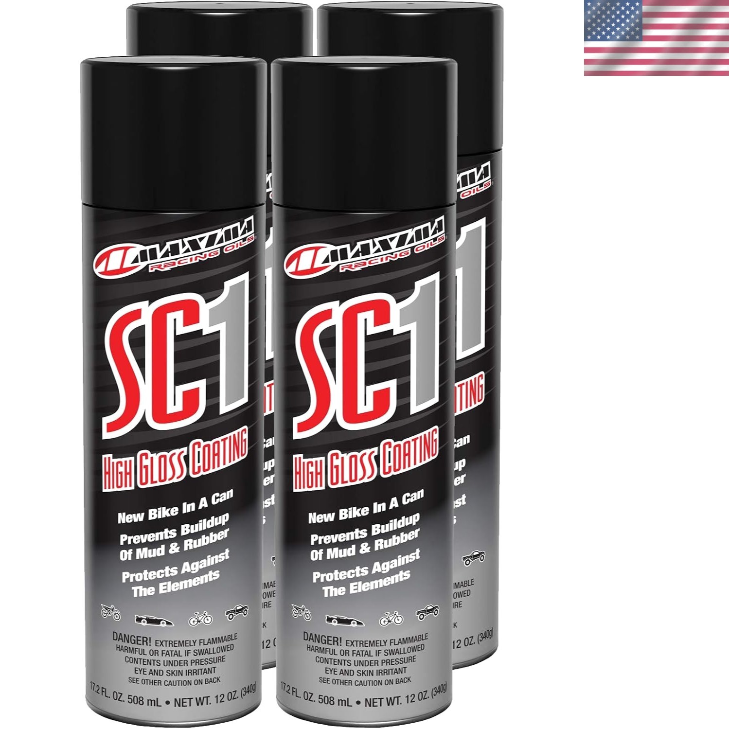 SC1 High Gloss Coating 4-Pack - Eco-Friendly Powersports Degreaser 68.8 FL OZ