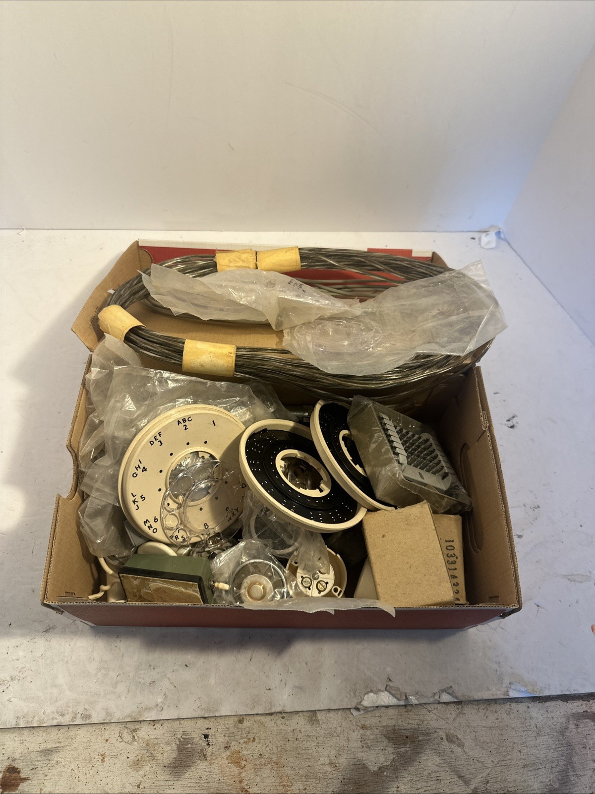 Vintage Telephone Parts for Repairs Refurbishing Plastic Number Label Old
