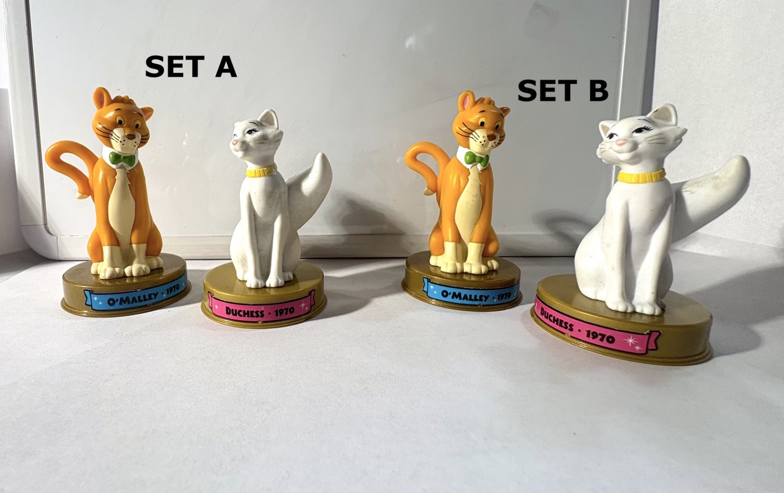 Disney 2002 McDonald\'s Toys-Aristocats-O\'Malley & Duchess-2 sets
