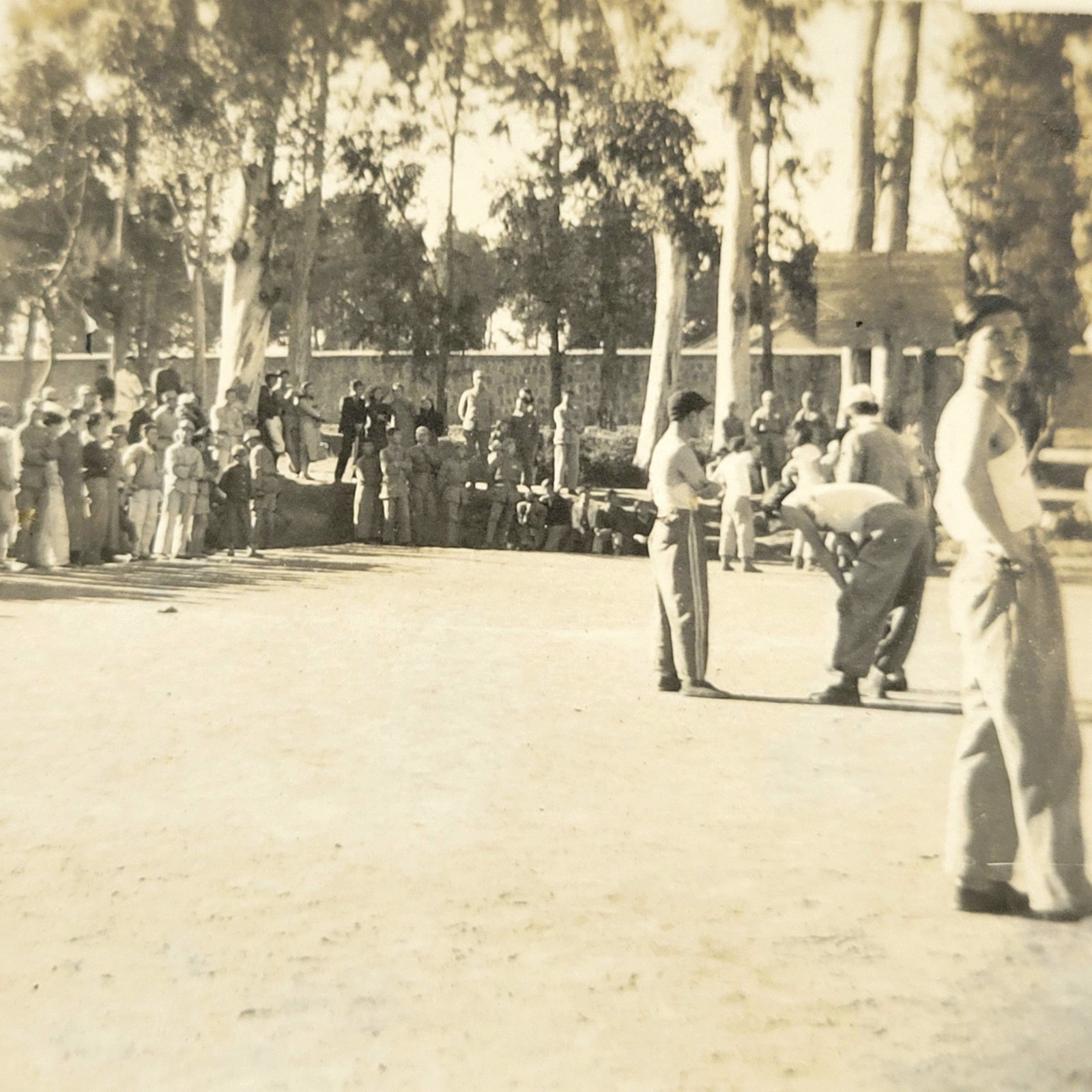 Chinese Nationalist Soldiers Japanese Basketball Game Tientsin China c1934 Photo