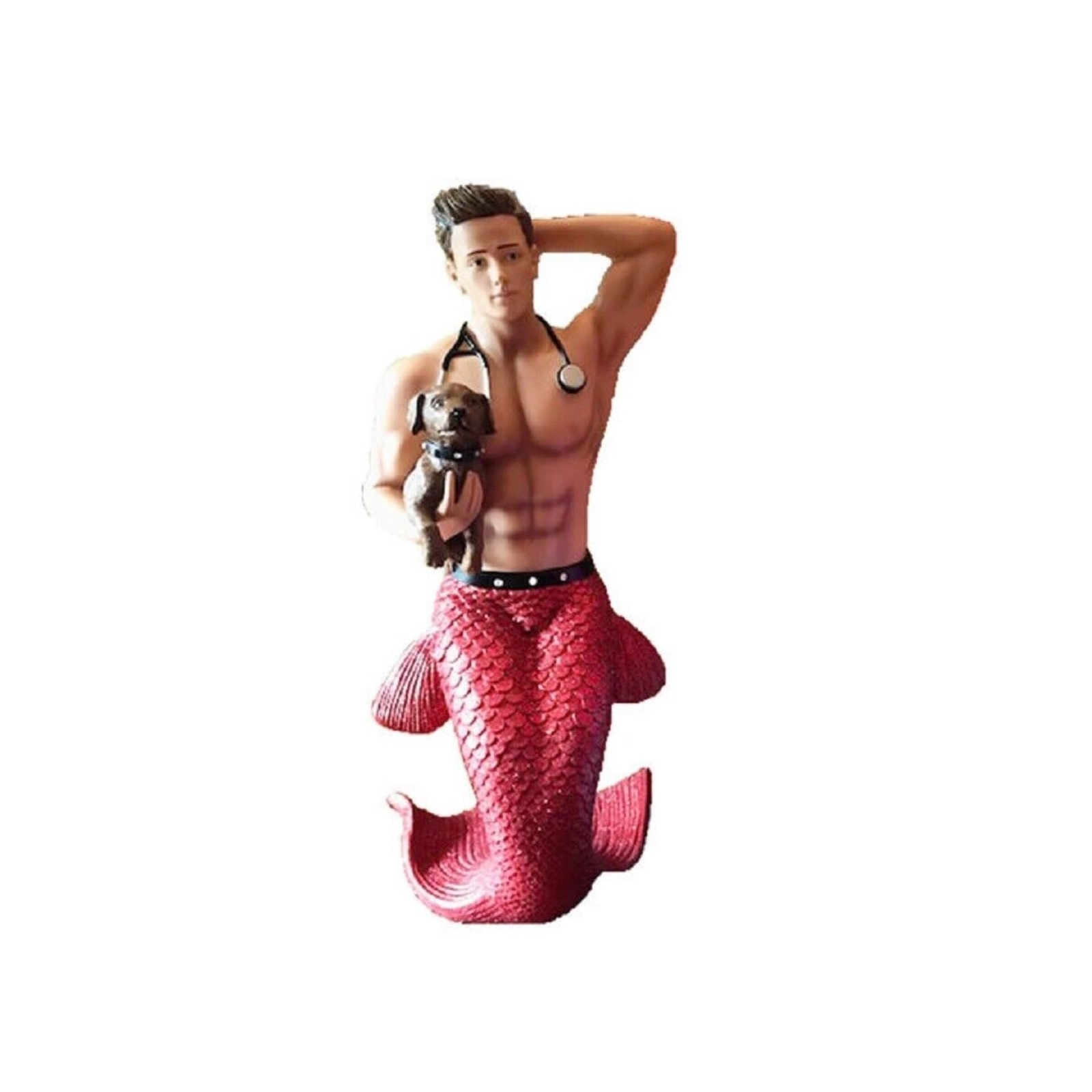 December Diamonds Dr Pet a Vet Merman Large Display Figurine Sculpture 5555122