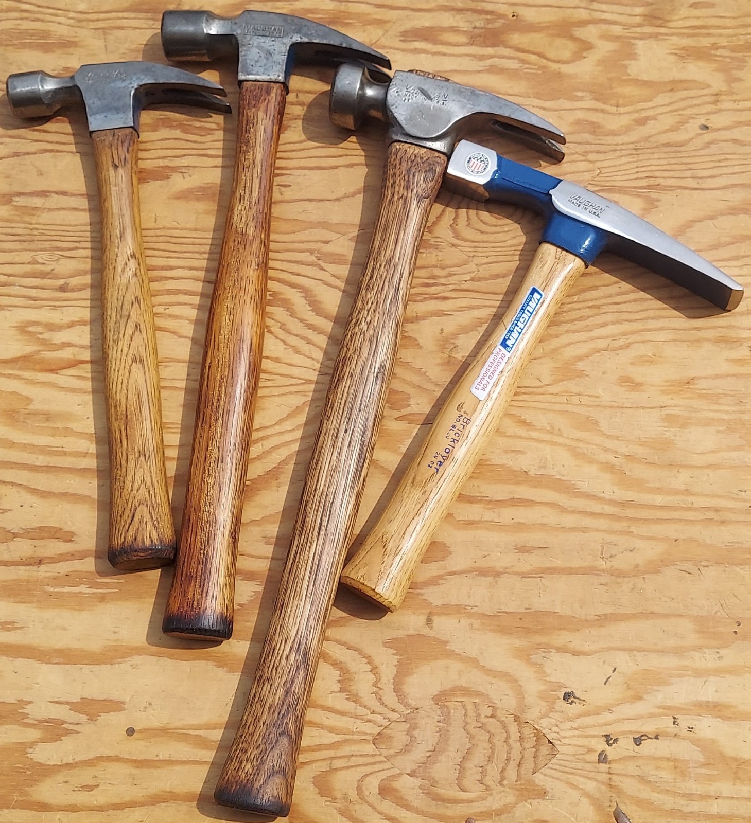 Vintage lot of 4 Vaughan Hammers