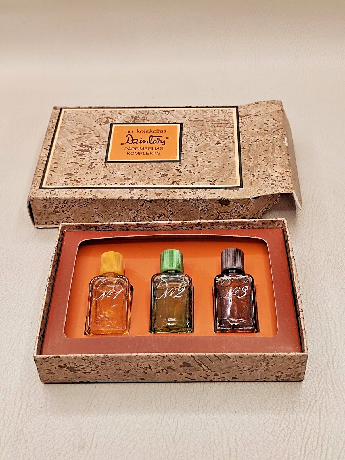 70s VINTAGE RARE LATVIA PERFUMES SET LADIES 3 