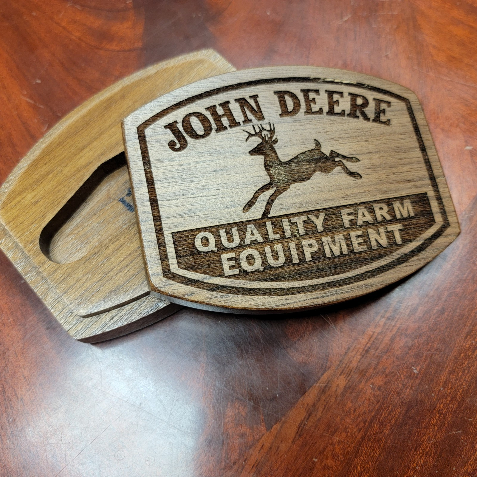 CASE XX JOHN DEERE WOOD DISPLAY BOX MADE FOR MINI COPPERLOCK KNIFE