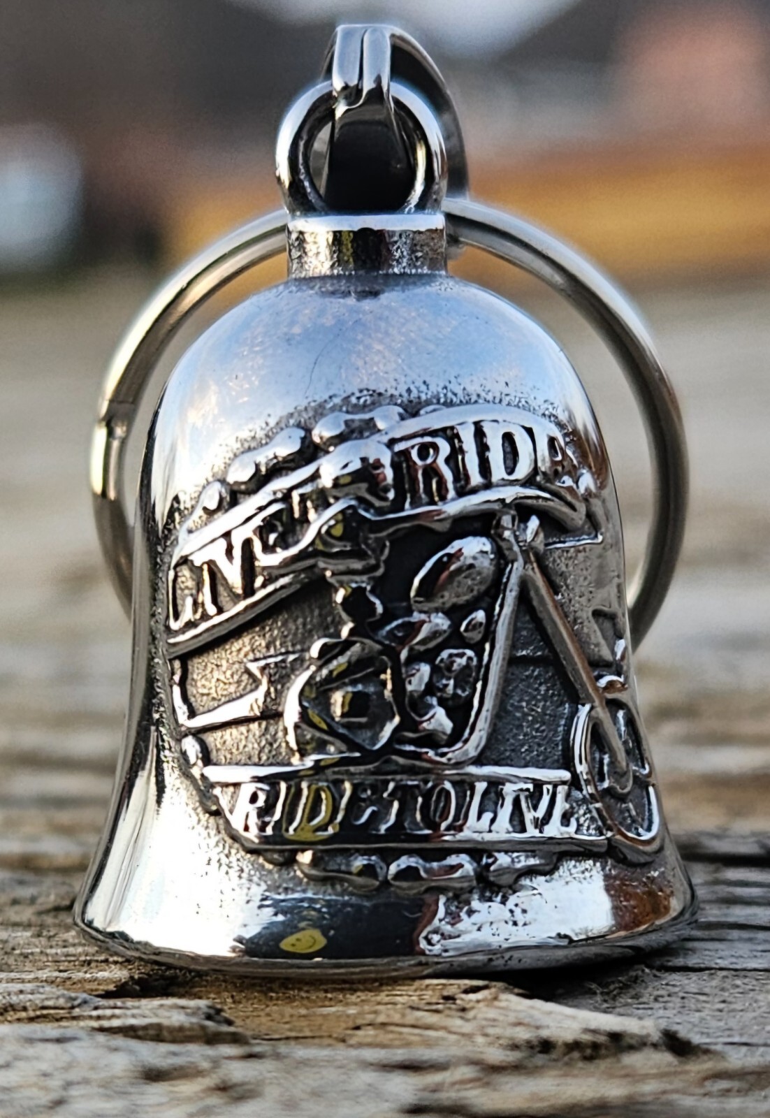 Live To Ride THE RIDE BELL For All Motorcycles Harley Biker Good Luck Charm US