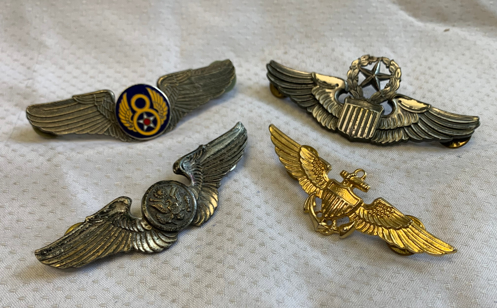 Vtg U.S.A.F Air Force Pilot Navy Crew Wing Lot Pins Pinbacks Vanguard Militaria