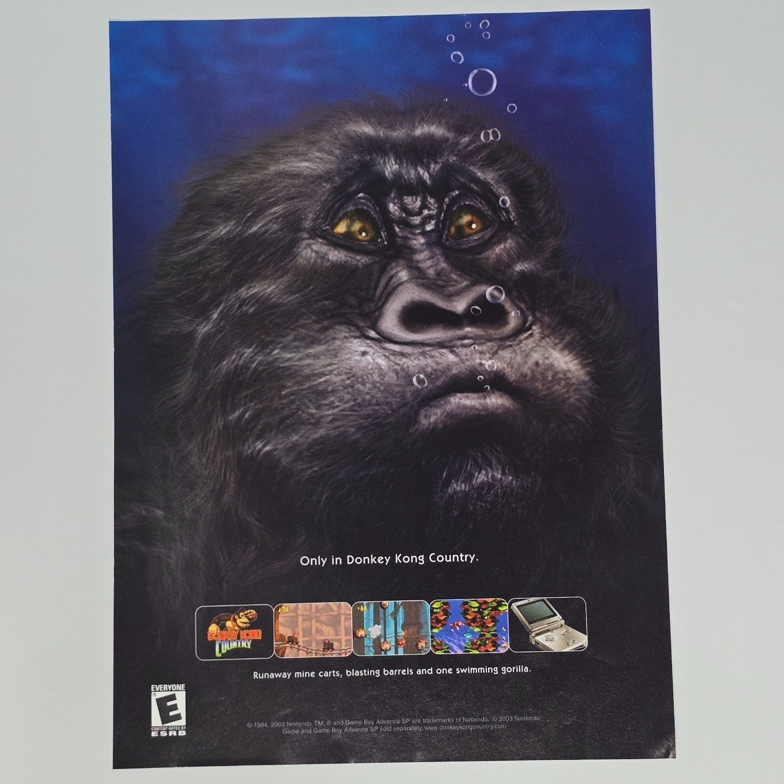 Donkey Kong Country Game Boy Advance Authentic Magazine Ad