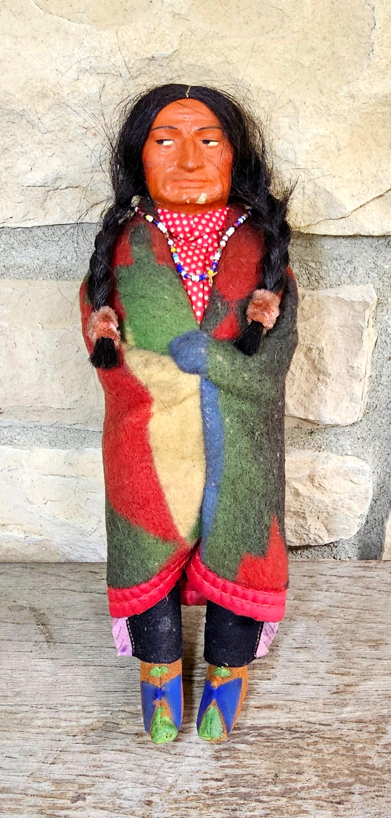 VTG Native American Skookum Doll Male Figure 11 1/2\
