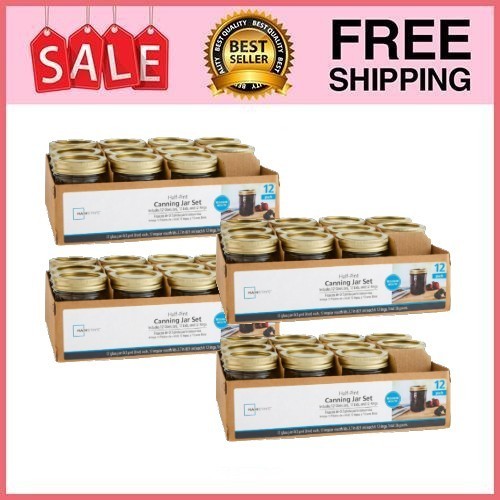 4 Box 8 oz Mason Jars, Regular Mouth Half Pint Canning Jars, 12-Pack Glass Jars 4 Box 8 oz Mason Jars, Regular Mouth Half Pint Canning Jars, 12-Pack Glass Jars