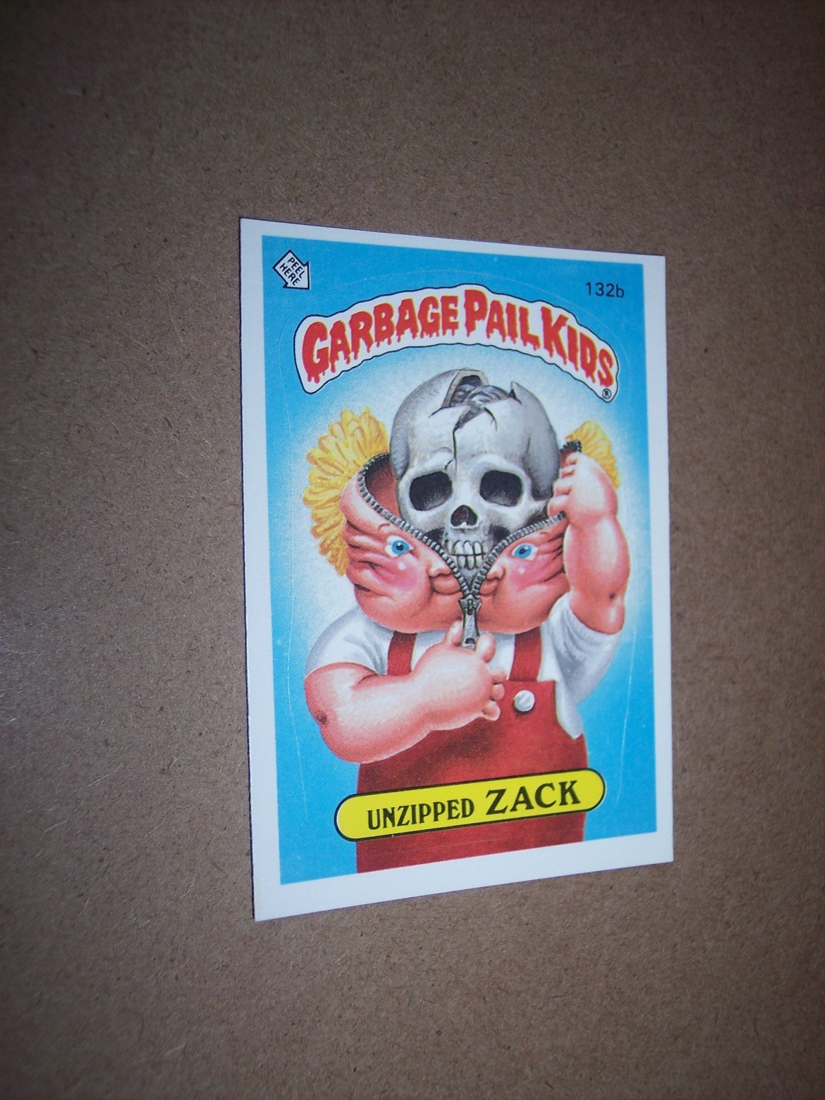 1986 Garbage Pail Kids series 4 Unzipped Zack 132b two ** GPK OS4 EX-NM