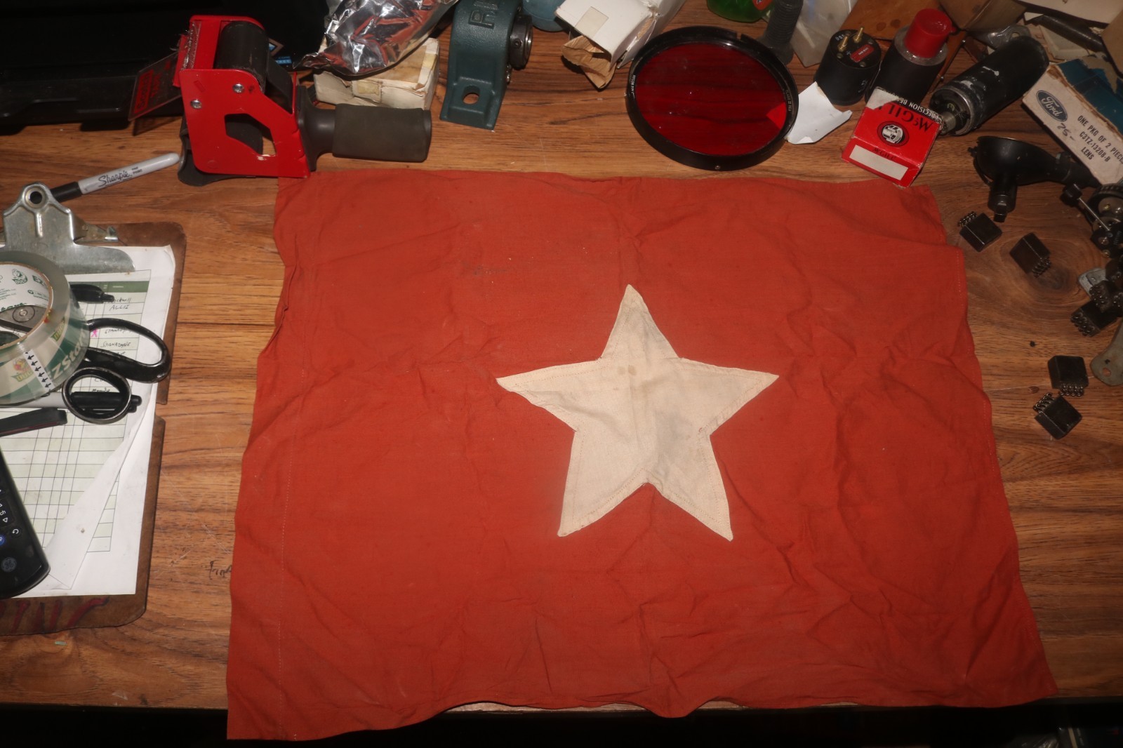 Original vet bring back NVA Viet Cong flag 22 x 18 inches