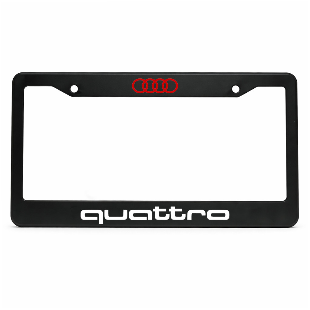 Audi Quattro Aluminum Metal License Plate Frame 12x6 in US Standard Fans Gift