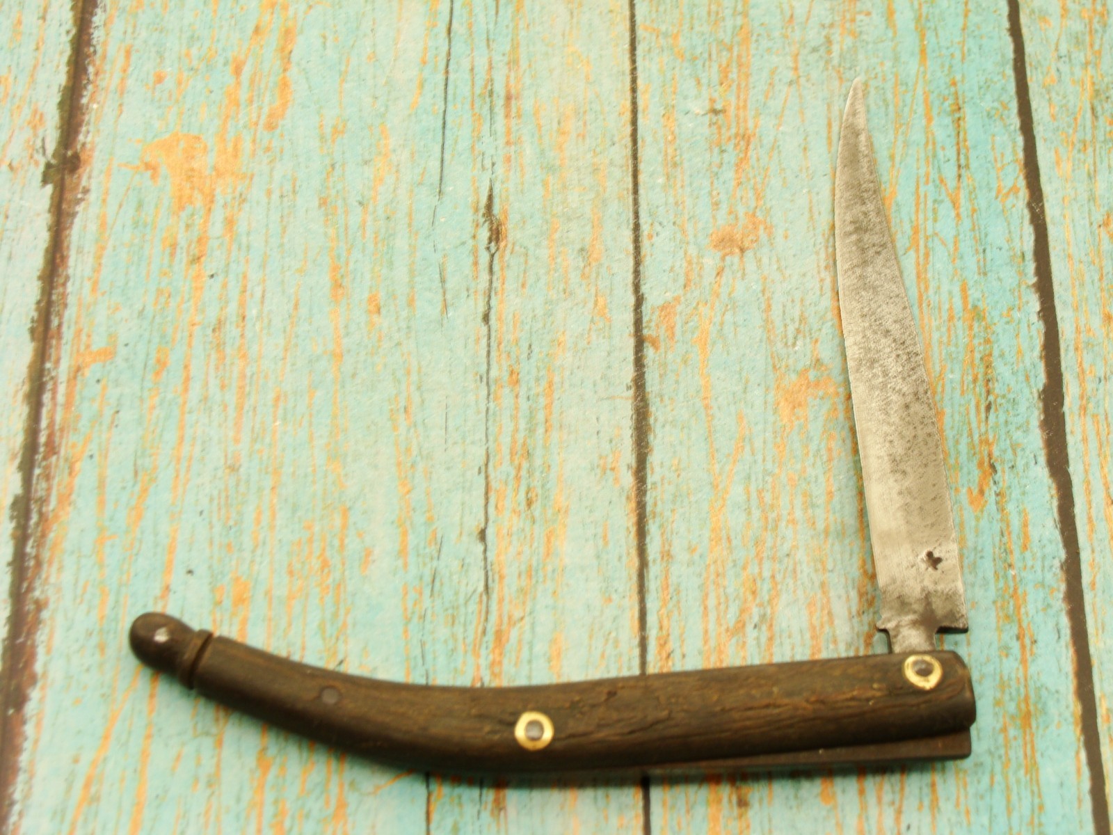 ANTIQUE FIGLINE VALDARNO STAR ITALIAN ABRUZZO NAVAJA HORN POCKET KNIFE KNIVES VG