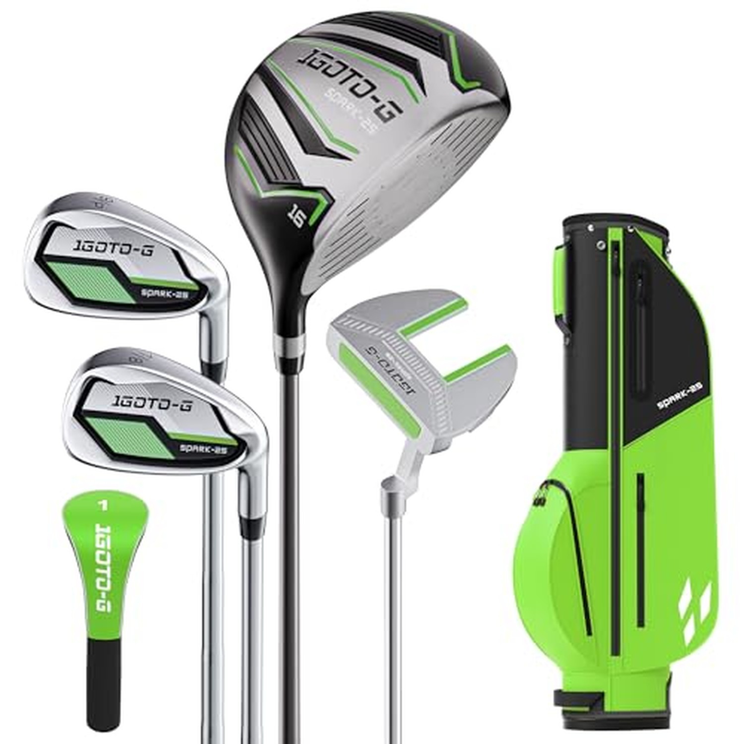 5/6/7 Pieces Kids Golf Clubs Set - Youth Golf Clubs Junior Set Ages 3-14 Incl... 5/6/7 Pieces Kids Golf Clubs Set - Youth Golf Clubs Junior Set Ages 3-14 Incl...