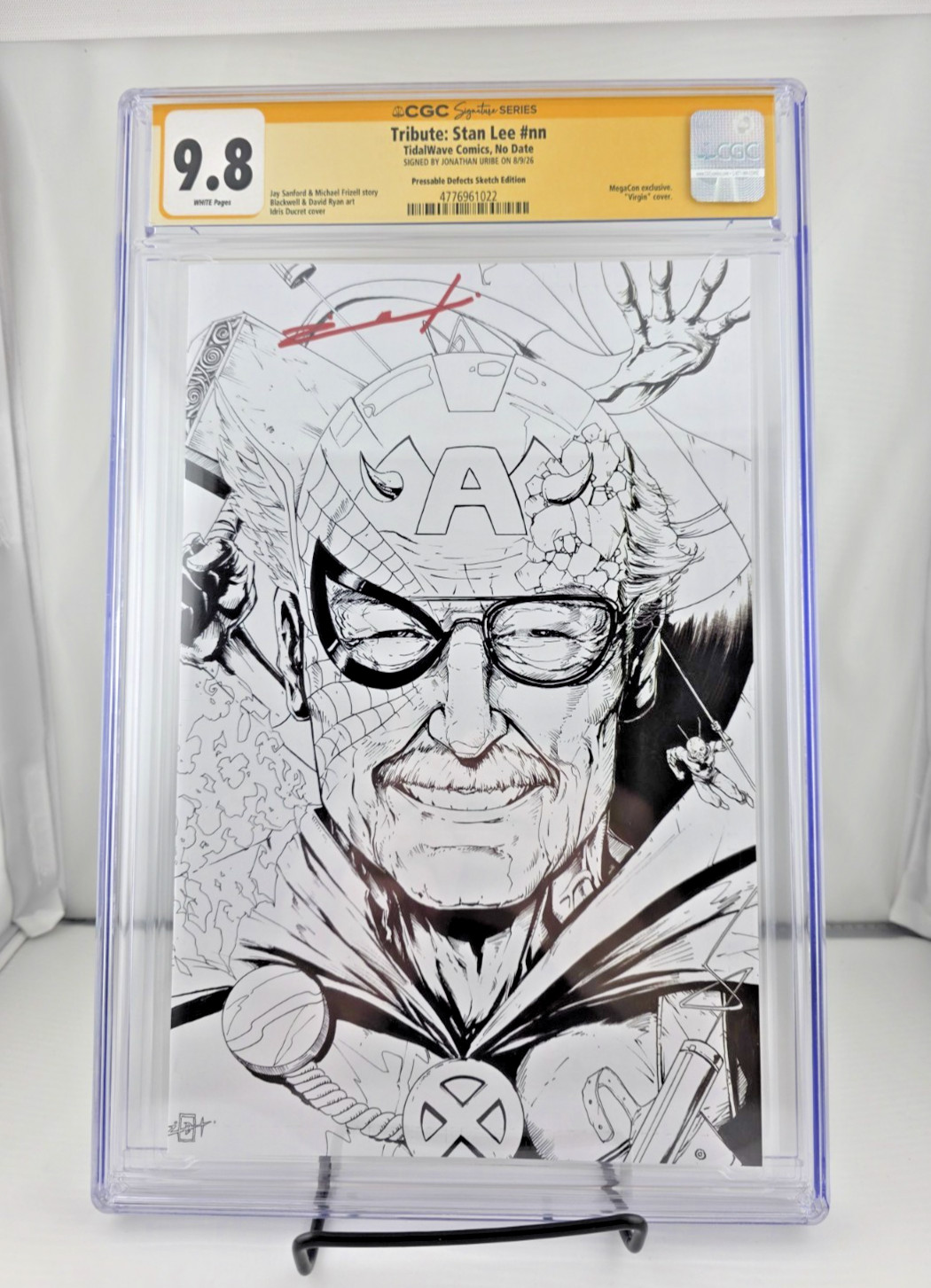 Tribute: Stan Lee Mr. Marvel MegaCon Exclusive CGC 9.8 Signed Uribe LTD 100