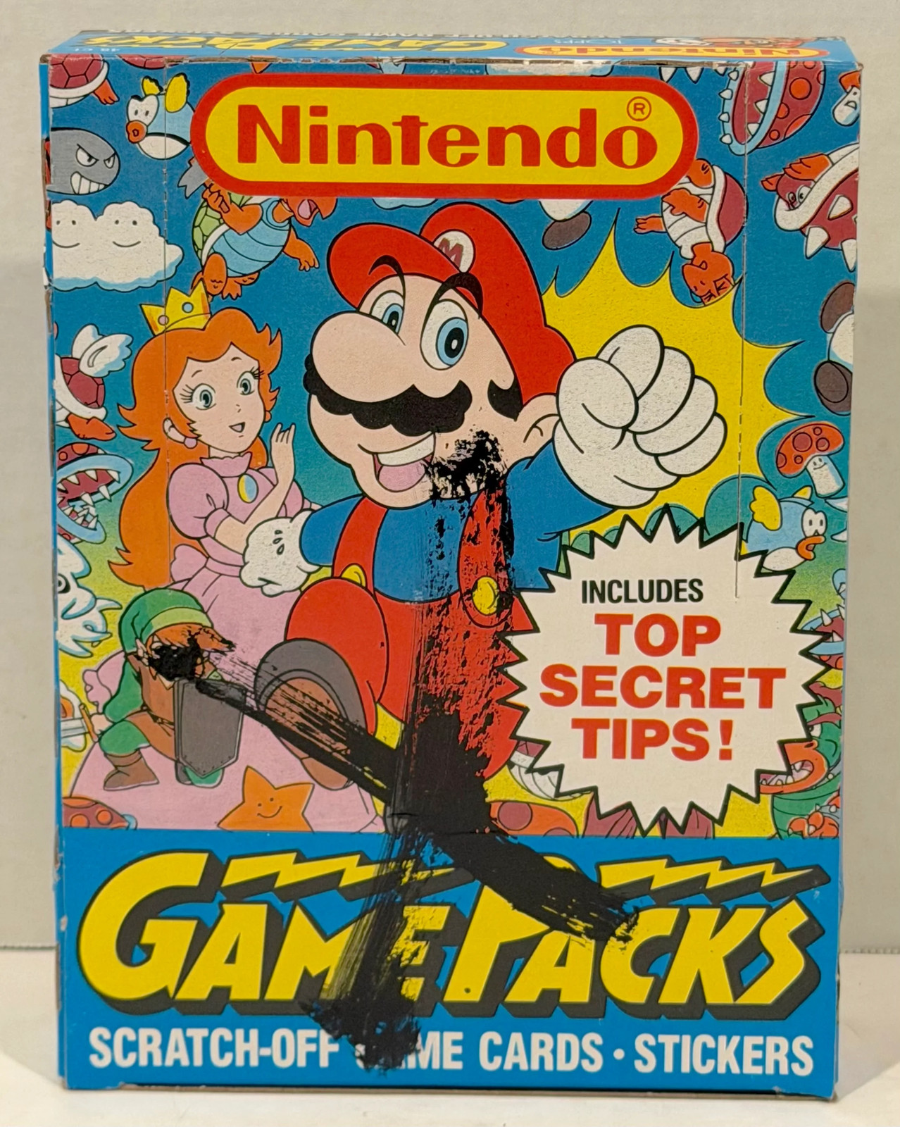 Nintendo Game Packs Vintage Card Box 48 Packs Topps 1989 X-out Bright Colors