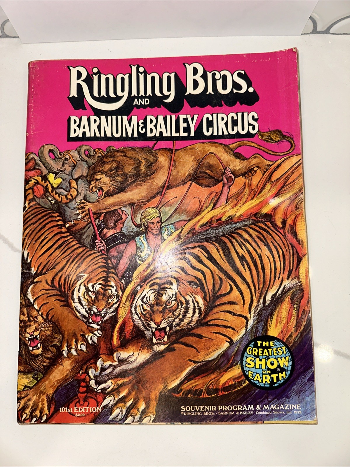 Vintage 1972 Ringling Bros & Barnum & Bailey 101st Edition Souvenir Program Vintage 1972 Ringling Bros & Barnum & Bailey 101st Edition Souvenir Program