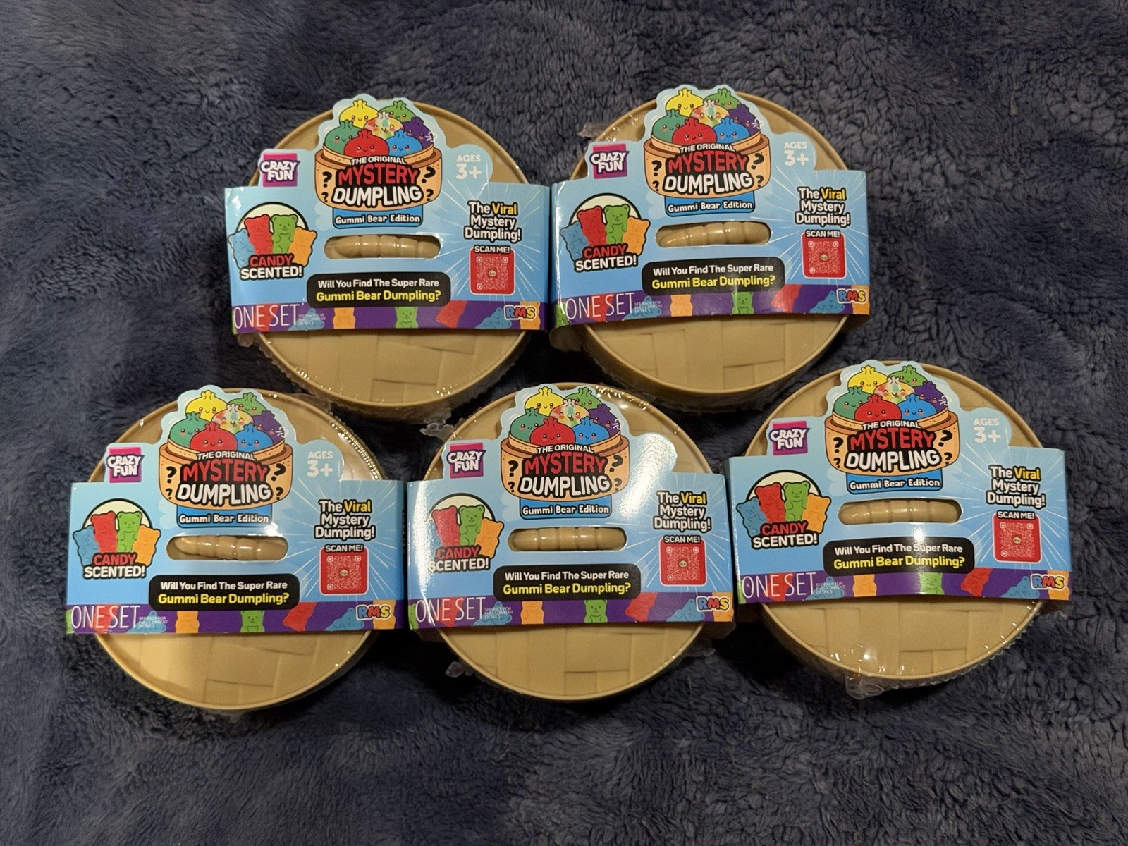 RMS Crazy Fun Mystery Dumpling Gummi Bear Edition Lot Of 5