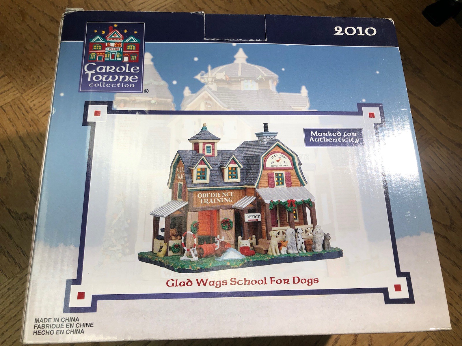Rare Lemax Carole Towne Collection 2010 Glad Wags School For Dogs Orig Box  New