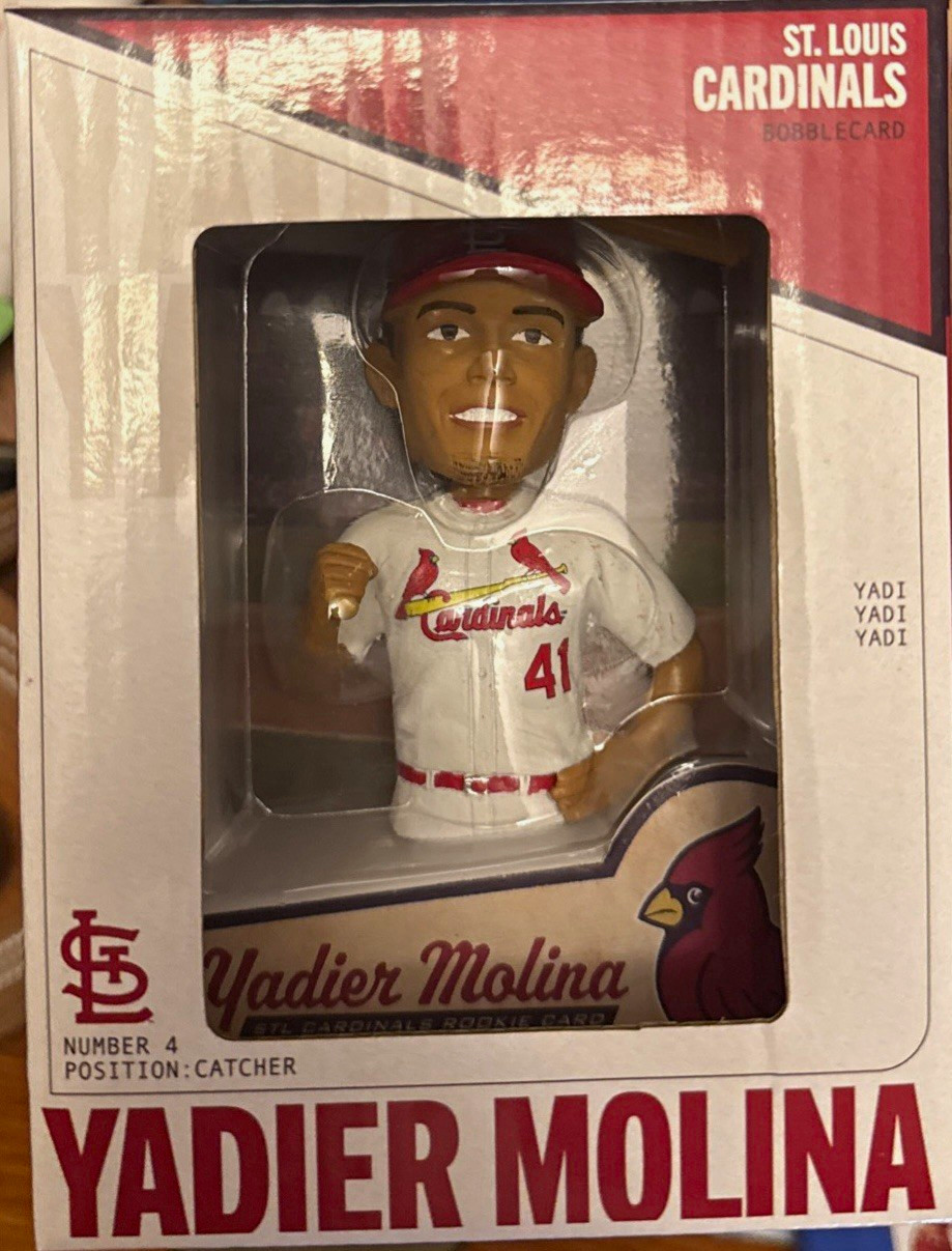 Forever Collectibles Yadier Molina Cardinals Bobblecard #4 Rookie Card