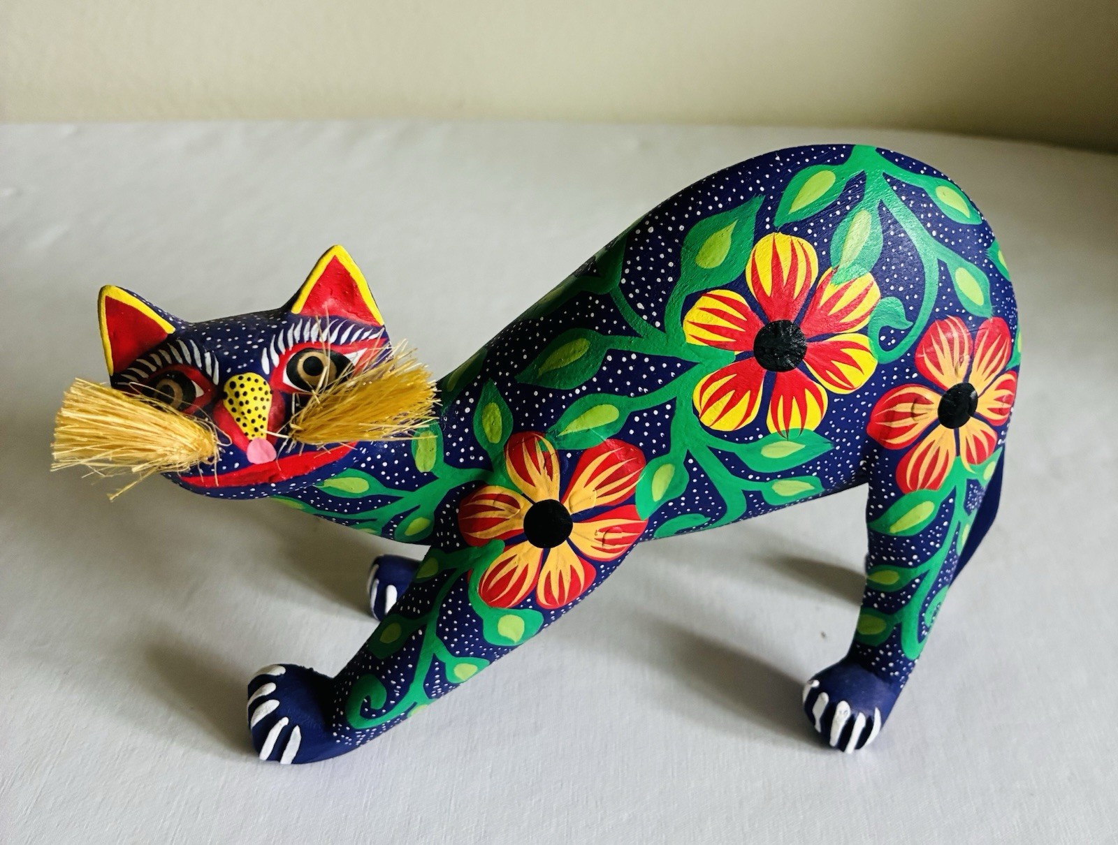 OAXACAN ALEBRIJE CAT SIGNED JOAQUIN HERNANDEZ VASQUEZ Mexico Folk Art READ OAXACAN ALEBRIJE CAT SIGNED JOAQUIN HERNANDEZ VASQUEZ Mexico Folk Art READ