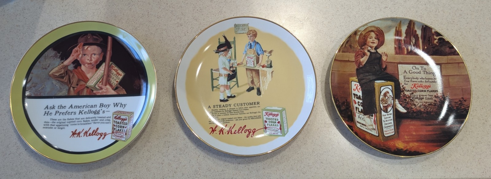 Kellogg’s Nostalgia Collection Plates  1985 1986 1987