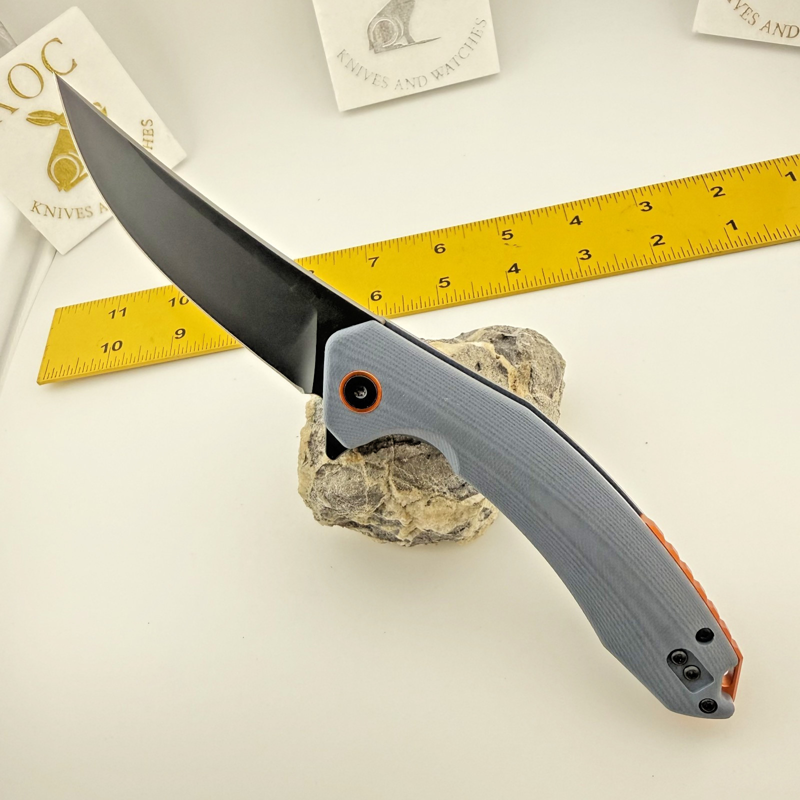 Trailing Point Folder Knife Great For Filleting G10 Grip Profile Handel Flick Op